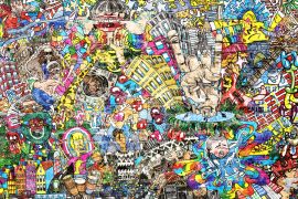 Lais Puzzle - Coole Musik-Graffiti im urbanen Stil an der Wand - 2.000 Teile