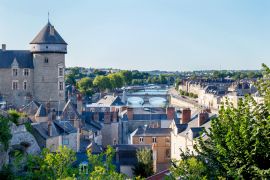 Lais Puzzle - Ufer des Flusses Mayenne, Stadt Laval, Mayenne, Pays de Loire, Frankreich - 2.000 Teile
