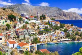 Lais Puzzle - Traditionelle farbenfrohe Griechenland-Serie - schöne Insel Symi (bei Rhodos) Dodekanes - 2.000 Teile