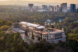 Lais Puzzle - Mexiko-Stadt, Luftaufnahme der Burg Chapultepec bei Sonnenuntergang - 2.000 Teile