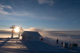 Lais Puzzle - Sonnenuntergang über dem Skigebiet åre in Nordschweden - 2.000 Teile