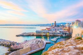 Lais Puzzle - Blick auf den Sonnenuntergang am Meer in Marseille, Frankreich - 2.000 Teile