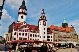 Lais Puzzle - Altes und Neues Rathaus am Marktplatz in Chemnitz - 2.000 Teile