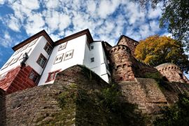 Lais Puzzle - Wormser Blick auf die Burg Zwingenberg in Baden Württemberg - 2.000 Teile