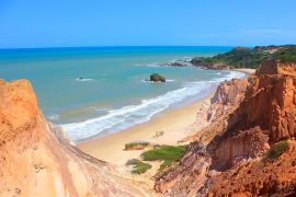 Lais Puzzle - Blick auf den Strand von Arapuca von der Spitze der Klippen. Conde, Paraíba, Brasilien - 2.000 Teile