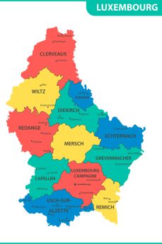 Lais Puzzle - Karte von Luxemburg - 2.000 Teile