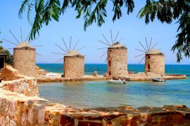 Lais Puzzle - Die vier Windmühlen auf der Insel Chios, Griechenland - 2.000 Teile