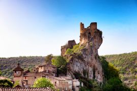 Lais Puzzle - Ruine du chateau du village Puycelsi, Tarn, Midi-Pyrénées, Occitanie, Frankreich - 2.000 Teile