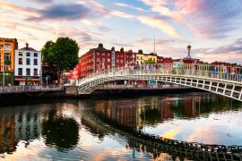 Lais Puzzle - Ha Penny Bridge in Dublin bei Sonnenuntergang, Irland - 2.000 Teile