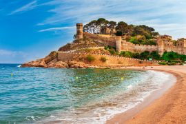 Lais Puzzle - Seelandschaft Badia Bucht in Tossa de Mar in Girona, Katalonien, Spanien. Alte mittelalterliche Burg mit schönem Sandstrand und klarem blauem Wasser - 2.000 Teile