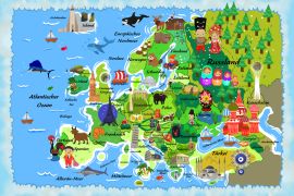 Lais Puzzle - Karte Europa in deutsch - 2.000 Teile