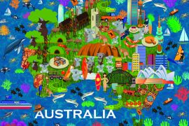 Lais Puzzle - Karte Australien - 2.000 Teile