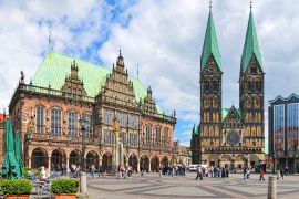 Lais Puzzle - Panoramablick auf den Bremer Marktplatz mit Rathaus und Bremer Dom, Deutschland - 2.000 Teile