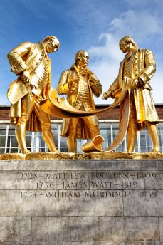 Lais Puzzle - Boulton, Watt und Murdoch Statue an der Broad Street, Birmingham, England - 2.000 Teile