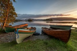 Lais Puzzle - Boote auf dem Lough Corrib, Grafschaft Galway, Connemara, Irland - 2.000 Teile