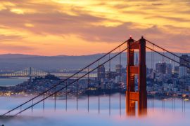 Lais Puzzle - Frühmorgens niedriger Nebel an der Golden Gate Bridge - 2.000 Teile