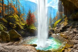 Lais Puzzle - Herbst in Slowenien, Wasserfall - 2.000 Teile