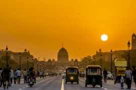 Lais Puzzle - Sonnenuntergang in der Nähe der Präsidentenresidenz, Rashtrapati Bhavan, Neu-Delhi, Indien. - 2.000 Teile