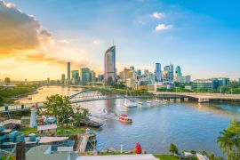 Lais Puzzle - Die Skyline der Stadt Brisbane und der Fluss Brisbane in der Dämmerung - 2.000 Teile
