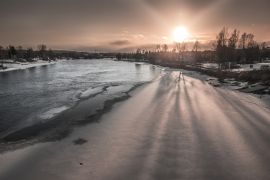 Lais Puzzle - Sonnenuntergang in Skellefteå, Schweden - 2.000 Teile
