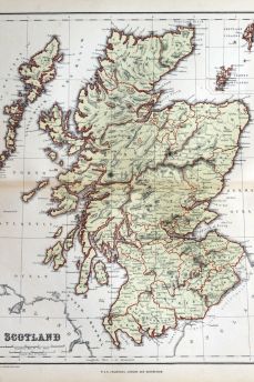 Lais Puzzle - Alte Karte von Schottland von 1870 - 2.000 Teile