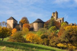 Lais Puzzle - Burg Greifenstein an einem sonnigen Tag im Herbst - 2.000 Teile