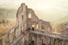 Lais Puzzle - Ruinen einer mittelalterlichen Burg in Deutschland - Altes Schloss Hohenbaden in Baden-Baden - 2.000 Teile