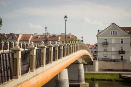 Lais Puzzle - Blick auf die Brücke und das Ufer des Flusses Warta in der polnischen Stadt Konin - 2.000 Teile