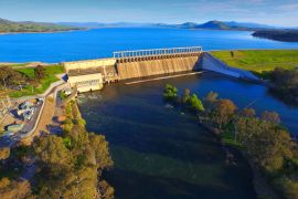 Lais Puzzle - Luftaufnahme des Hume-Wehrs am Lake Hume am Beginn des Murray River, Albury, Australien - 2.000 Teile