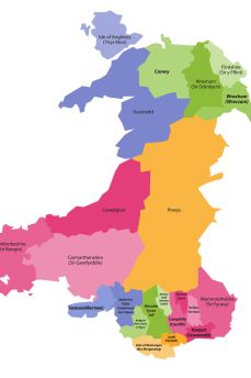 Lais Puzzle - Karte von Wales nach Counties - 2.000 Teile