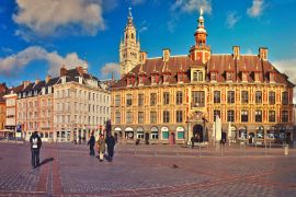 Lais Puzzle - Grand Place von Lille, Panorama & Dämmerungsstimmung, Frankreich - 2.000 Teile