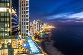 Lais Puzzle - Skyline von Cartagena de Indias in der Abenddämmerung, Kolumbien - 2.000 Teile