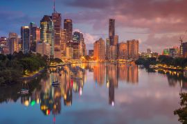 Lais Puzzle - Brisbane. Cityscape von Brisbane Skyline, Australien während des Sonnenaufgangs - 2.000 Teile