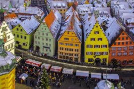 Lais Puzzle - Ansicht von Rothenburg ob der Tauber im Winter, Bundesland Bayern, Deutschland - 2.000 Teile