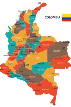 Lais Puzzle - Kolumbien - Karte und Flagge - 2.000 Teile