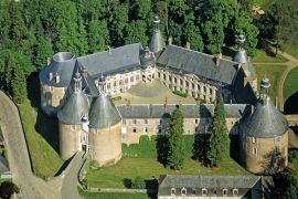 Lais Puzzle - Frankreich, Burgund, Yonne (89), Puisaye, das Schloss von Saint-Fargeau, Luftaufnahme - 2.000 Teile