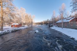 Lais Puzzle - Sonnenaufgang über Wasser am Knappforsen Lunedet bei Karlskoga Schweden - 2.000 Teile