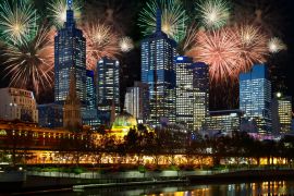 Lais Puzzle - Feuerwerk über der Stadt Melbourne, Australien - 2.000 Teile