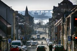 Lais Puzzle - Blick von oben über Fredericia, Dänemark, an einem schönen kalten Wintertag - 2.000 Teile