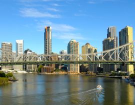 Lais Puzzle - Story Bridge in Brisbane mit Fluss und Fährengebäuden im Hintergrund - 40, 100, 200, 500 & 1.000 Teile