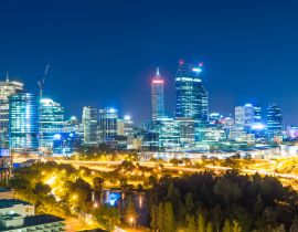 Lais Puzzle - Skyline von Perth vom Kings Park aus mit Blick auf den John Oldany Park bei Nacht - 40, 100, 200, 500, 1.000 & 2.000 Teile