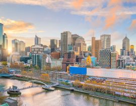 Lais Puzzle - Skyline von Melbourne in der Abenddämmerung - 40, 100, 200, 500, 1.000 & 2.000 Teile