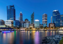 Lais Puzzle - Elizabeth Quay, Perth, nächtliches Stadtbild - 1.000 Teile