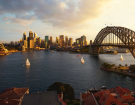 Lais Puzzle - Aussichtspunkt auf den Hafen von Sydney mit Stadt und Brücke bei Sonnenuntergang - 40, 100, 200, 500, 1.000 & 2.000 Teile