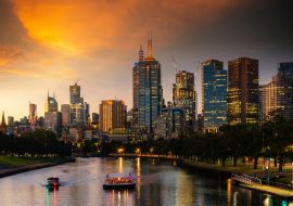 Lais Puzzle - Landschaft von Melbourne City über dem Maribyrnong River - 1.000 Teile