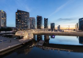 Lais Puzzle - Dockland City bei Nacht. Attraktiver Ort in Melbourne - 1.000 Teile