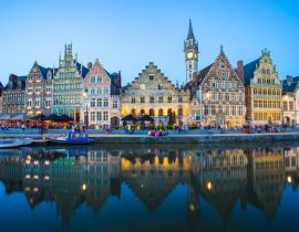 Lais Puzzle - Die Dämmerung von Gent in Belgien - 40, 100, 200, 500, 1.000 & 2.000 Teile