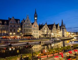 Lais Puzzle - Malerische mittelalterliche Gebäude mit Blick auf den "Graslei-Hafen" am Fluss Leie in der Stadt Gent, Belgien, Europa - 40, 100, 200, 500, 1.000 & 2.000 Teile