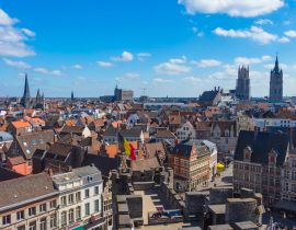 Lais Puzzle - Blick auf das Altstadtpanorama von Gent vom Schloss Gravensteen in Gent, Belgien - 40, 100, 200, 500, 1.000 & 2.000 Teile