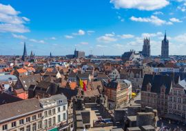 Lais Puzzle - Blick auf das Altstadtpanorama von Gent vom Schloss Gravensteen in Gent, Belgien - 1.000 Teile
